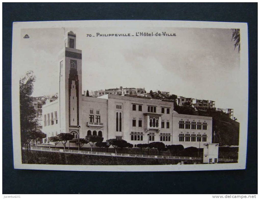CPSM ALGERIE-Skikda-Philippevi lle-L'Hôtel de ville