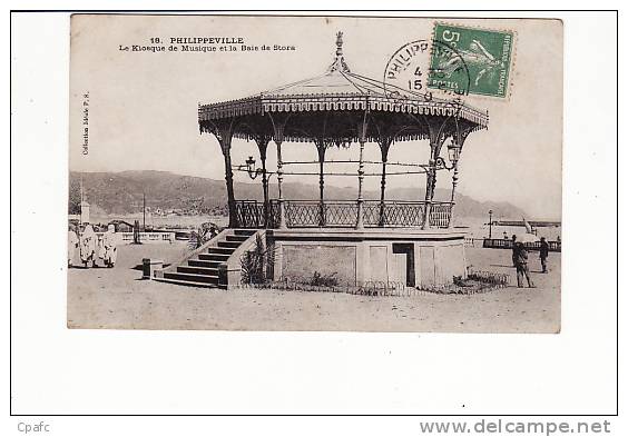 Philippeville  Le Kiosque à Musique et la Baie de Stora