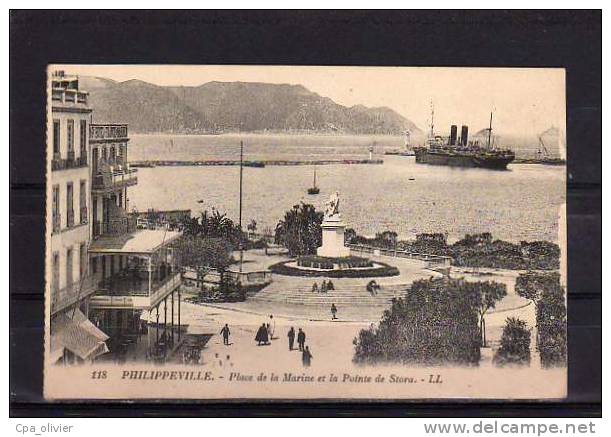 ALGERIE Philippeville Place de la Marine, Pointe de Stora, Vue Générale, ed LL 118, 191?