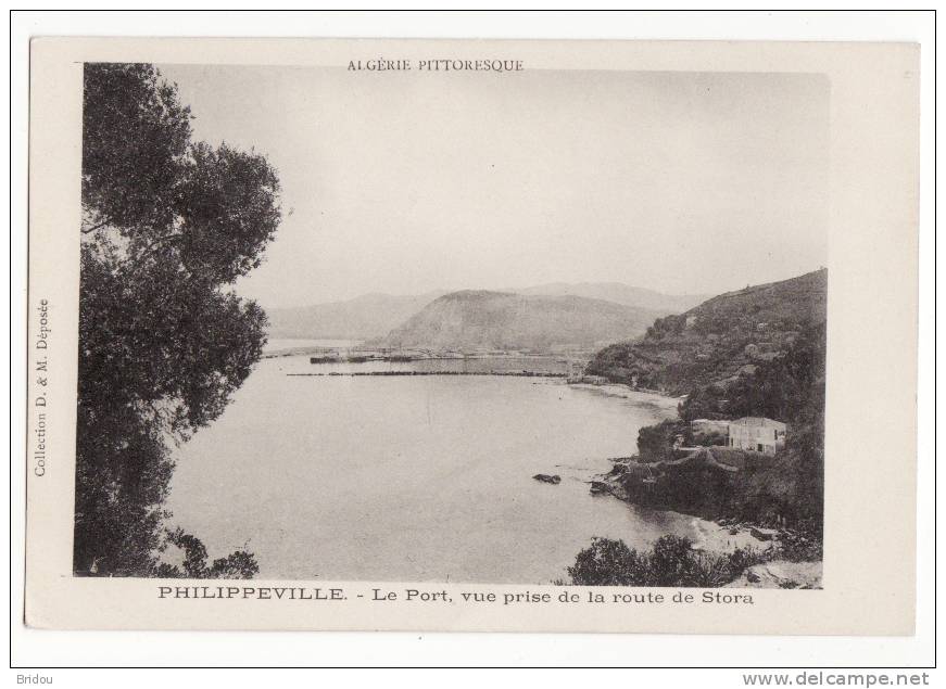 Algérie  PHILIPPEVILLE   Le port, vue prise de la route de Stora