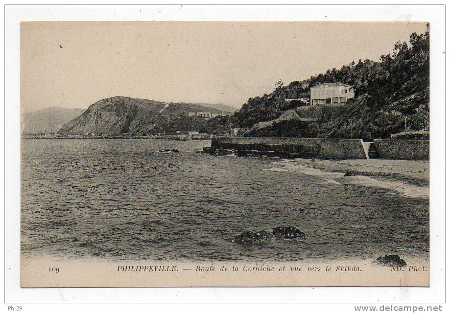 philippeville route de la corniche et vue vers le skikda