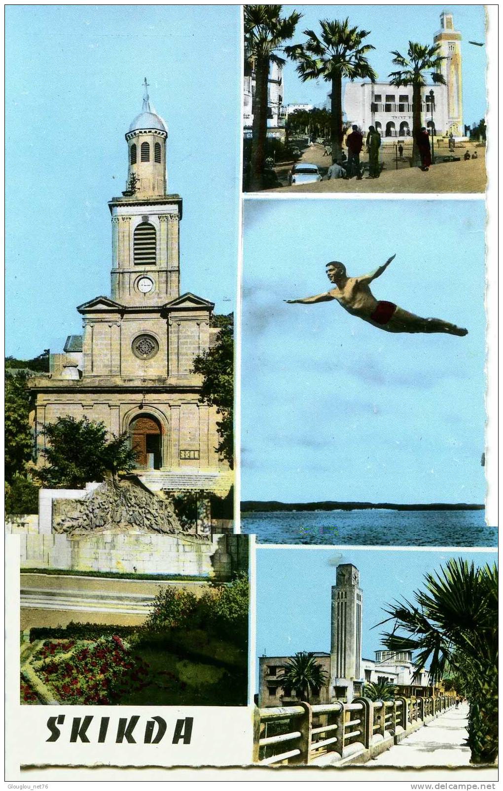 SKIKDA...4 VUES.....CPSM PETIT FORMAT