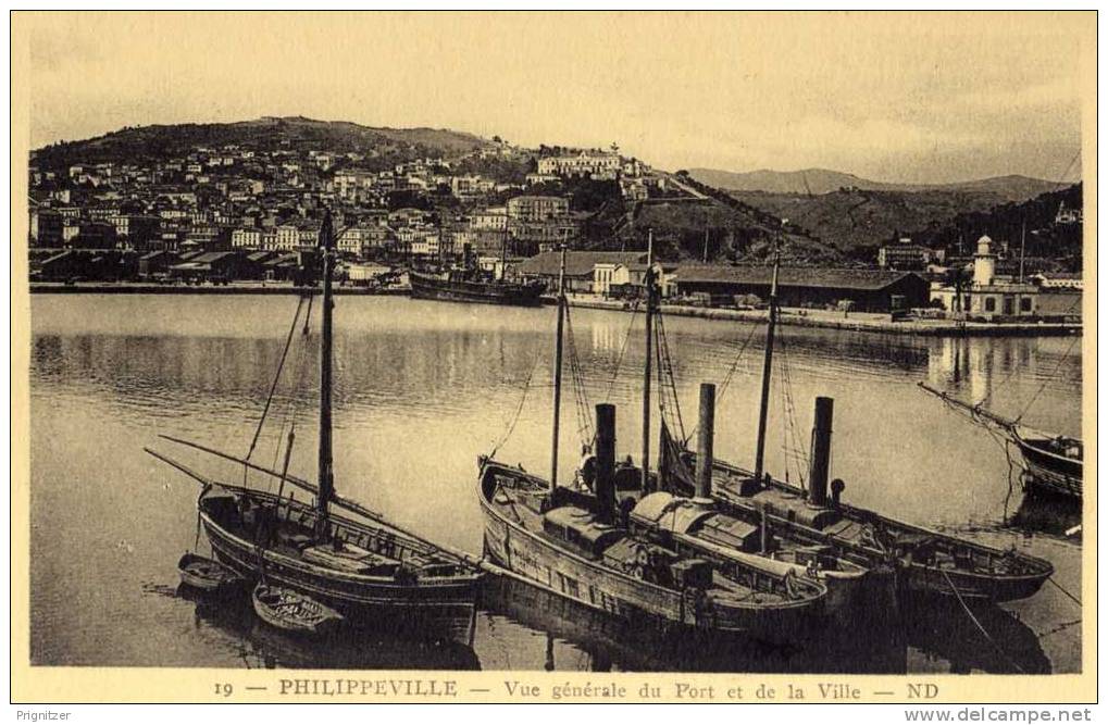ALGERIE / ALGERIEN    PHILIPPEVILLE Vue générale du Port et de la Ville