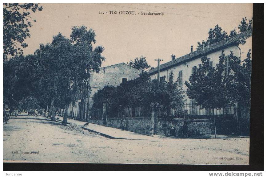 Algérie, TIZI OUZOU la gendarmerie début du siècle TOP CARTE