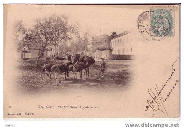 ALGERIE / TIZI OUZOU , GEISER N° 19 , Rue principale et gendarmerie