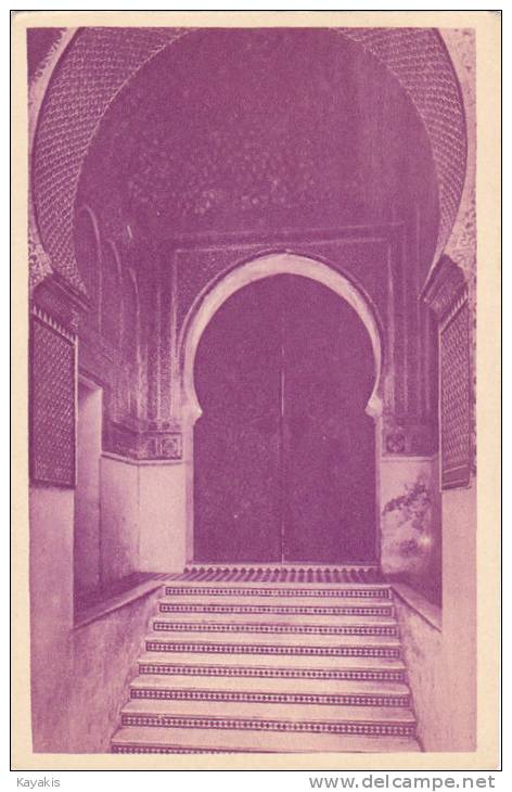 l - Cpa TLEMCEN - Mosquée de Sidi Bou Médine - Porche et porte d'entrée