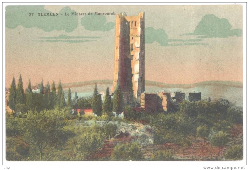 CPA ALGERIE - 27. TLEMCEN - Le Minaret de Mansourah