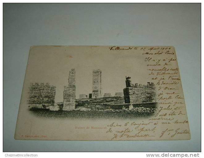 CPA ALGERIE TLEMCEN RUINES DE MANSOURAH LALLEMANT LAGNY 1761