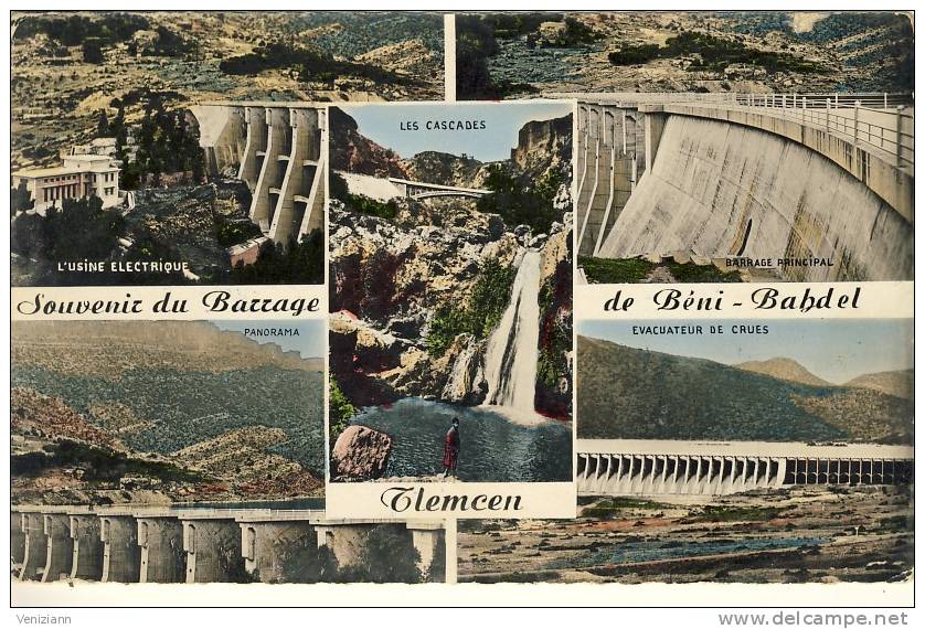 CPSM format CPA - TLEMCEN - Souvenir du Barrage de Béni Babdel