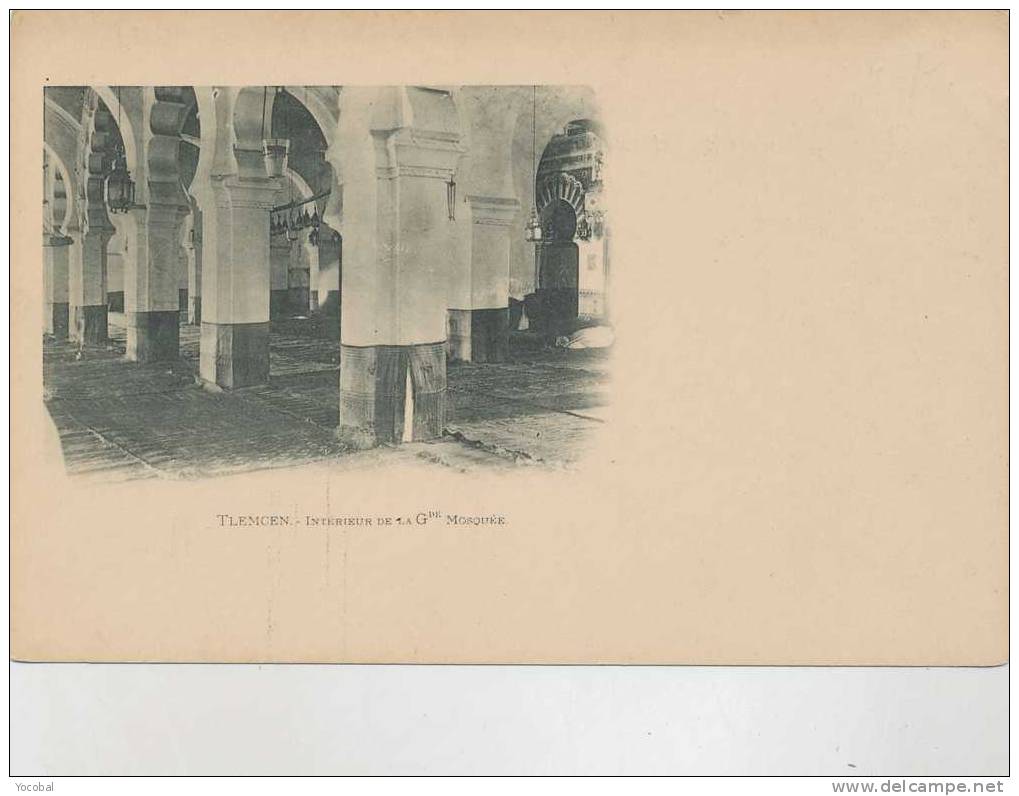 cp , ALGERIE , TLEMCEN , Interieure de la Gde Mosquée , dos simple