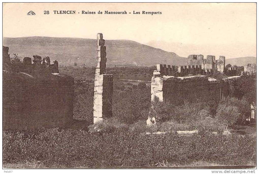 CPA   Tlemcen Ruines de Mansourah Les remparts   R984