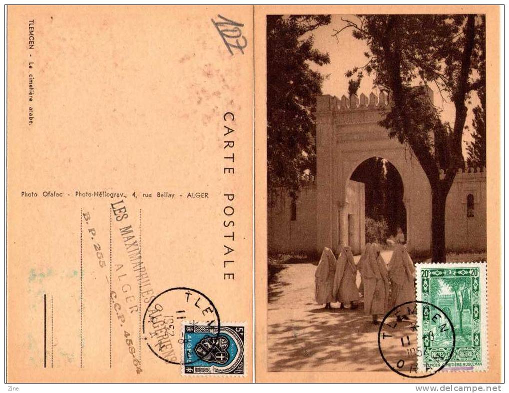 Algérie Carte Postale Tlemcen - Le Cimetière arabe TP n° 107