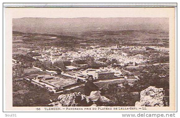 TELMCEN-  PANORAMA  PRIS  DU PLATEAU  DE LELLA - SETI    TTBE