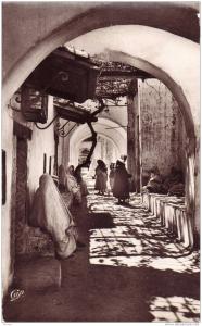 Ph-CPSM Tlemcen (Algérie) Le Passage Sidi Ahmed el Hassen, animée, petit format