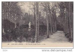 cpa   afrique  algerie   sidi bel abbes    jardin public