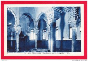 E-Algérie-74PH29 SIDI BEL ABBES, l'intérieur de la mosquée, cpa BE