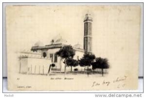 cpa  Bel Abbes Algérie   - Mosquée     - PRECURSEUR - NUAGE -