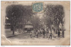CPA ALGERIE - SIDI BEL ABBES - N°3 LE CERCLE MILITAIRE ET AVENUE DE LA GARE