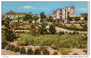 CARTE POSTALE DE SIDI BEL ABBES - PLACE DE LATTRE DE TASSIGNY ET L ENTREE DU BOULEVARD DE LA REPUBLIQUE