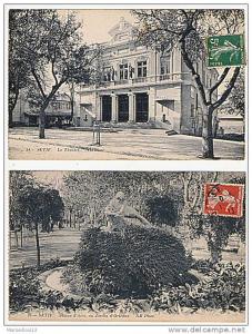 ALGERIE 2 CP SETIF LE JARDIN D´ORLEANS ET LE THEATRE