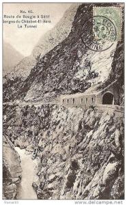 Route de Bougie à Setif - gorges du chaabet el akra - Le Tunnel