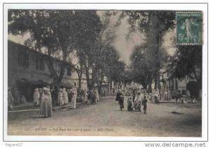 Algérie , Sétif , La rue du 19° Léger, carte de 1911