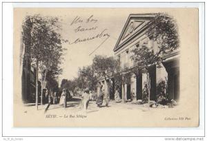 SETIF , LA RUE SILLEGUE , ANIMATION , DOS 1900