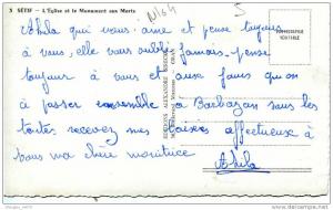 SETIF...L'EGLISE ET LE MONUMENT AUX MORTS ...CPSM  PETIT FORMAT