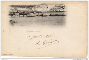 CPA   MOSTAGANEM   Le Port   édit GEISER Alger  1902  dos simple   y3/1