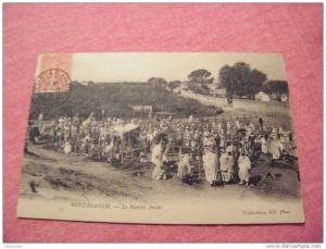 cpa ALGERIE--mostaganem---le marché arabe