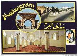 MOSTAGANEM - L'entrée du jardin du Fort  de l'est. La place de Tijdit. la Mosquée