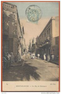 MOSTAGANEM  La Rue de Matamore , ND n° 39 , écrite en 1905 .