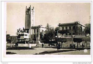 MOSTAGANEM -L´Hotel de Ville - Le Monument aux Morts - cpsm  noir et blanc - neuve - Edit A.Sirecly