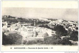 ALGERIE .  MOSTAGANEM . PANORAMA DU QUARTIER ARABE