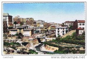 cpsm ALGERIE - MOSTAGANEM le marché et les trois ponts