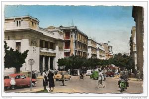 MOSTAGANEM - Algérie - L'Avenue 1ère de Ligne   ...moto ,voitures dont 2CV   ...CPSM petit format