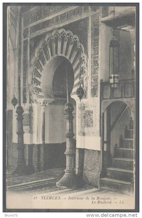 TLEMCEN - Intérieur de la Mosquée - Le Machrol - 1922 - LL 47