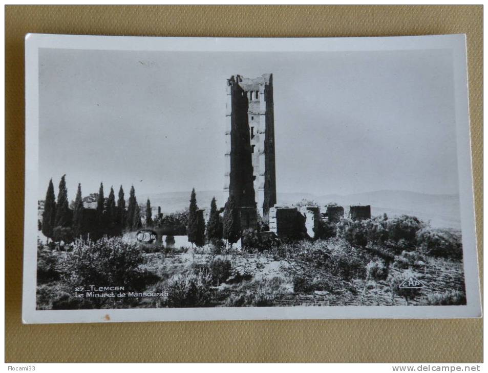Carte Postale  Ancienne  TLEMCEN  Le Minaret de Mmansourah