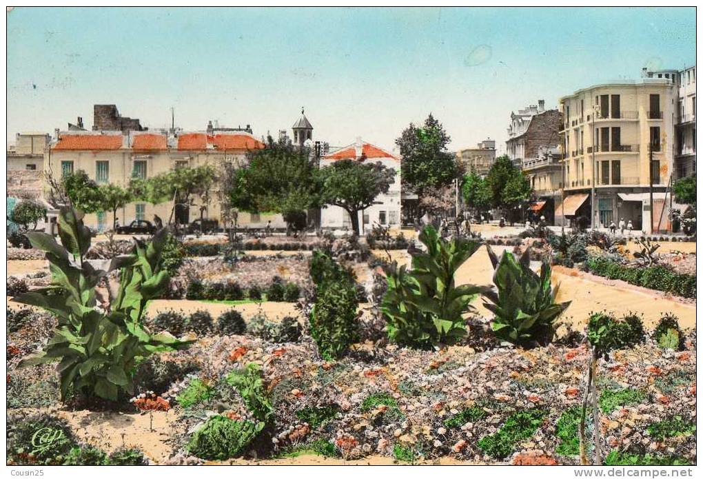 ALGERIE - SIDI BEL ABBES - La Nouvelle Place et l'entrée du Bd de la République