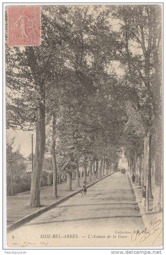 CPA SIDI-BEL-ABBES - AVENUE DE LA GARE