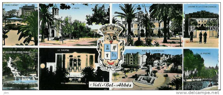 ALGERIE...Souvenir de SIDI BEL ABBES Multi Vues... Format 9 x 22 cm