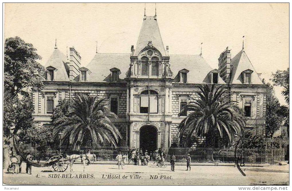CPA - ALGERIE - SIDI BEL ABBES - L´Hotel de ville - N°4 - ND - Circulée en 1910