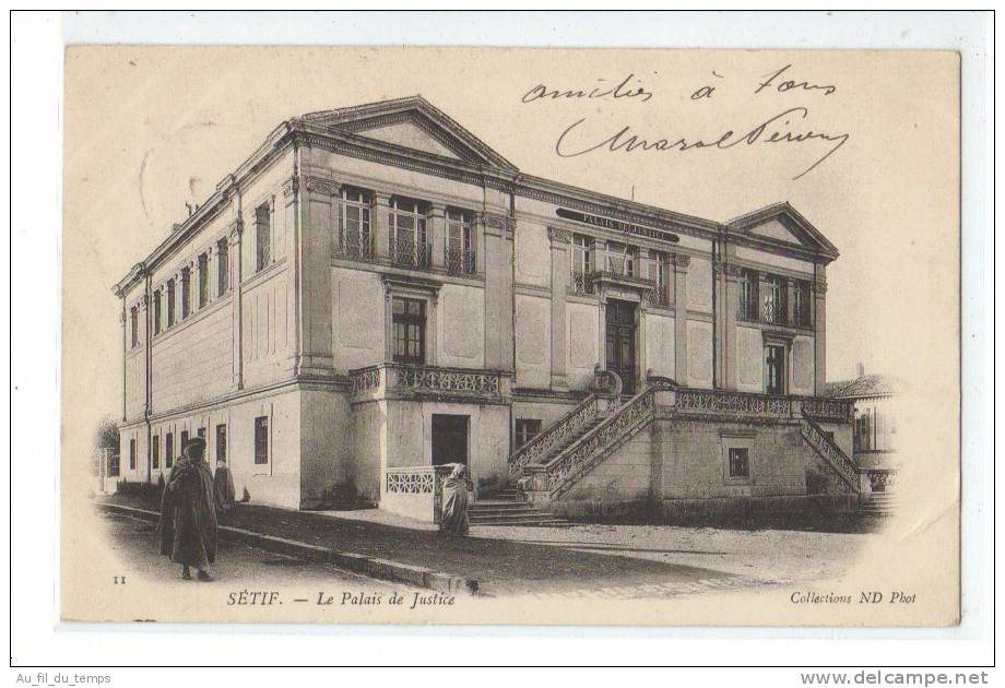 SETIF , LE PALAIS DE JUSTICE , ANIMATION , DOS 1900