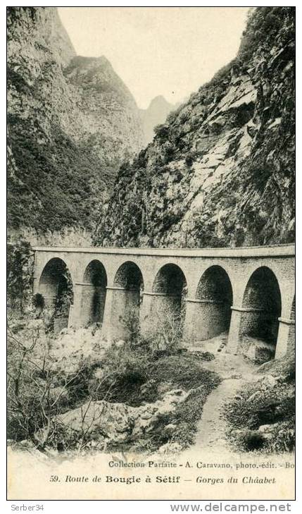 ALGERIE  - DZ-C1  - ROUTE DE BOUGIE A SETIF  - CORGES DU CHÂABET