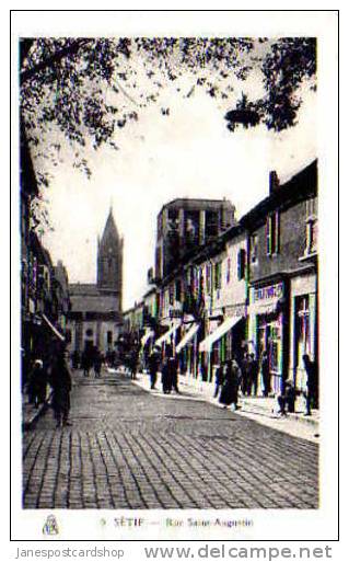 ALGERIA - SETIF - Animee -street scene -rue Saint-Augustin ALGER FRENCH NORTH. AFRICA