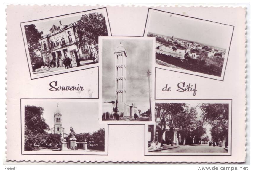 cpsm Algerie Souvenir de setif  . Multivu