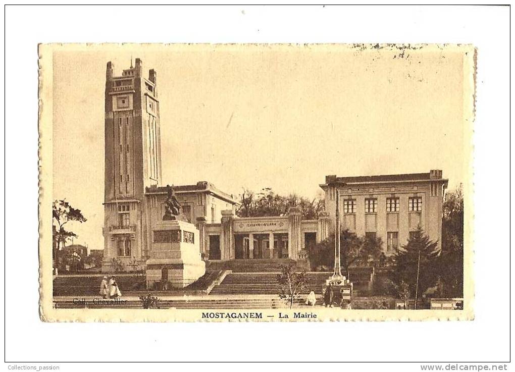 cp, Algérie, Mostaganem, La Mairie, voyagée 1938