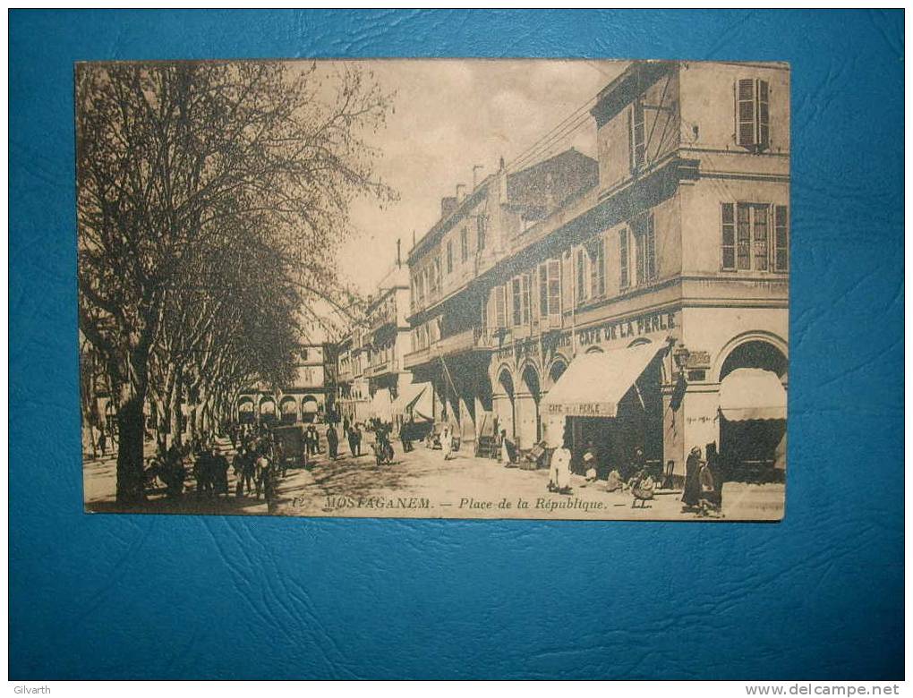 MOSTAGANEM place de la république CAFE DE LA PERLE  CIRCULEE 1934 L31