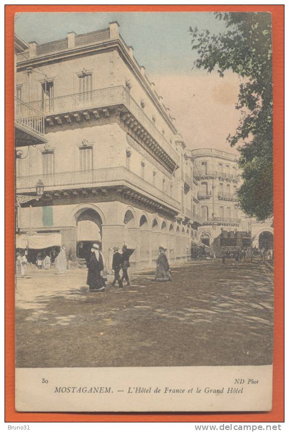 MOSTAGANEM  Hotel de France et Grand Hotel , ND n° 30 , écrite en 1905 .