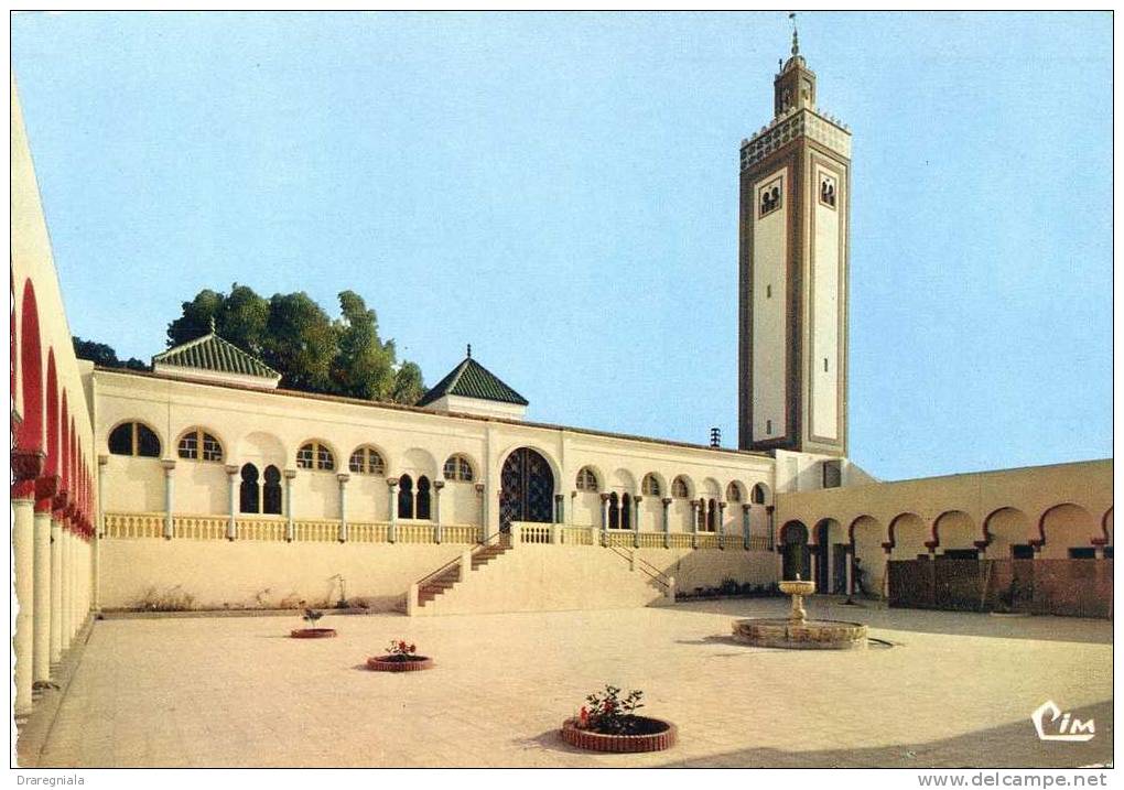 Mostaganem - l´intérieur de la mosquée  de Zaouia et le minaret